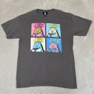 Vintage Jinx World of Warcraft Murhol Blizzard Pop Art Shirt Mens M Gray Stain